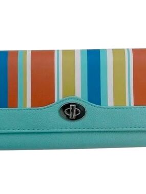 Kenneth Cole Striped Turquoise Multi-Color Wallet
